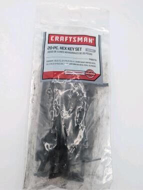 New Craftsman 20pc Allen Wrench / Hex Key Set, Short- and Long-Arm, Metric